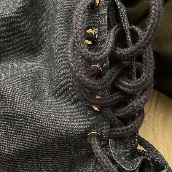 INTERMIX JEAN SIDE TIE DRESS SIZE 8 NWOT RETAIL 298.00 - Picture 7 of 8